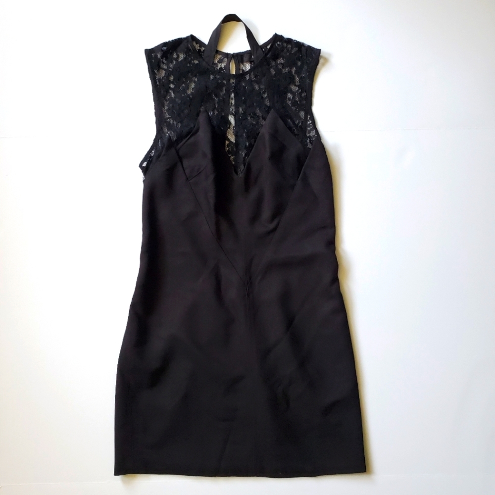 FUNKTIONAL Mini Black Dress with Lace